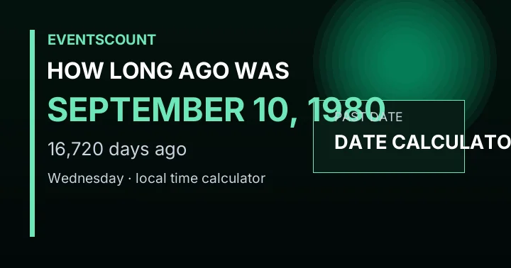 How Long Ago Was September 10, 1980?
