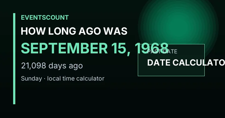How Long Ago Was September 15, 1968?