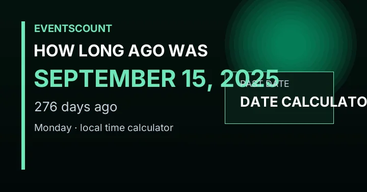 How Long Ago Was September 15, 2025?