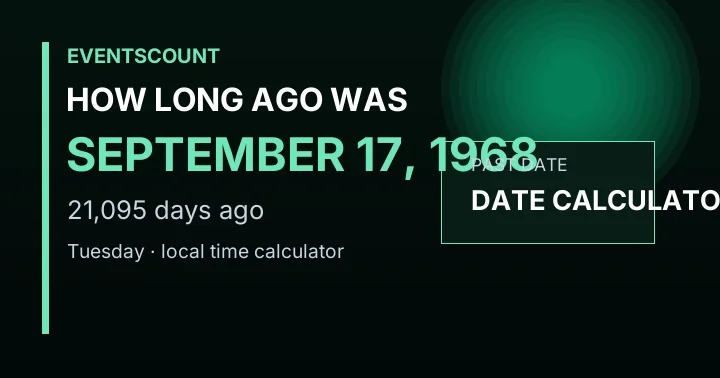 How Long Ago Was September 17, 1968?