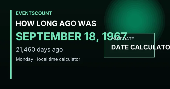 How Long Ago Was September 18, 1967?
