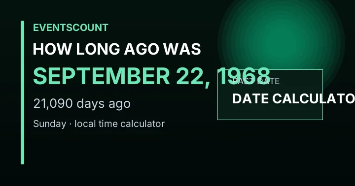 How Long Ago Was September 22, 1968?
