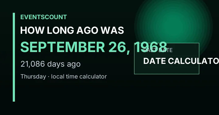 How Long Ago Was September 26, 1968?