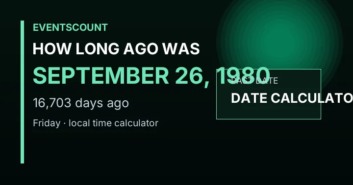 How Long Ago Was September 26, 1980?