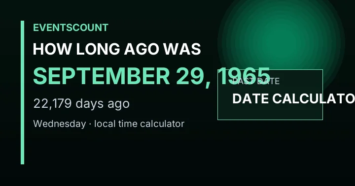 How Long Ago Was September 29, 1965?