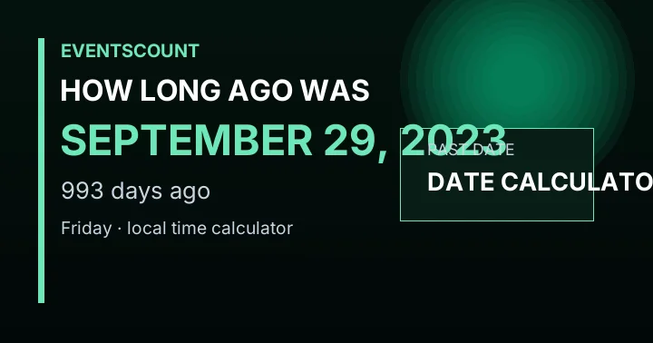 How Long Ago Was September 29, 2023?