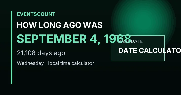 How Long Ago Was September 4, 1968?