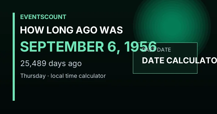 How Long Ago Was September 6, 1956?