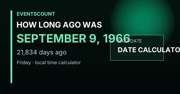 How Long Ago Was September 9, 1966?