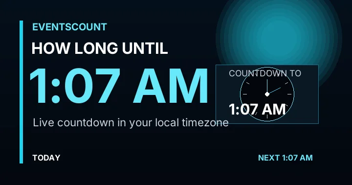 How Long Until 1:07 AM?