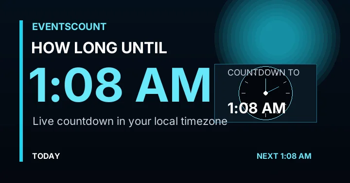 How Long Until 1:08 AM?