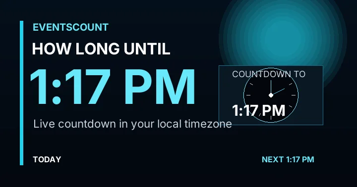 How Long Until 1:17 PM?