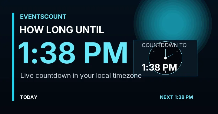 How Long Until 1:38 PM?
