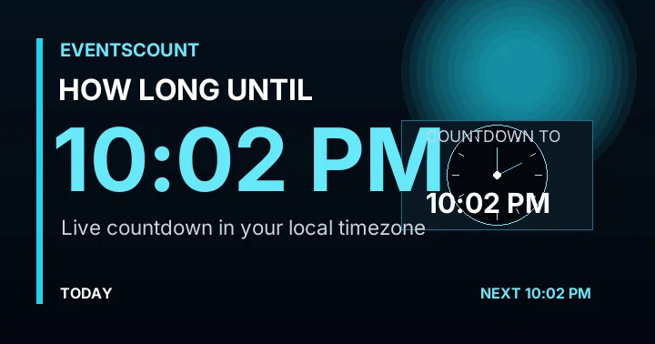 How Long Until 10:02 PM?