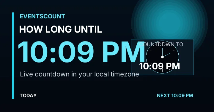 How Long Until 10:09 PM?