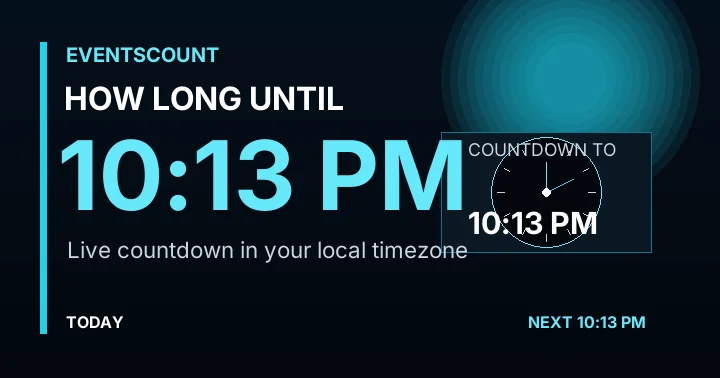 How Long Until 10:13 PM?