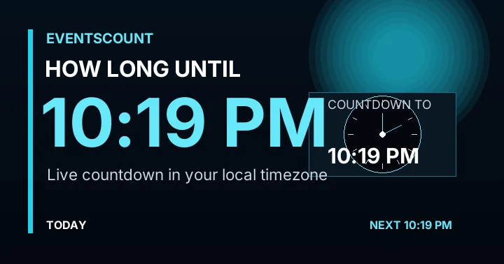 How Long Until 10:19 PM?
