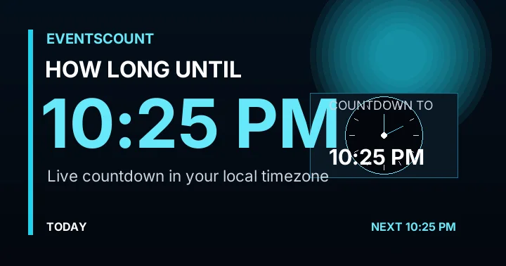 How Long Until 10:25 PM?