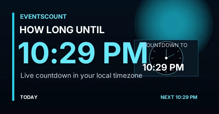 How Long Until 10:29 PM?