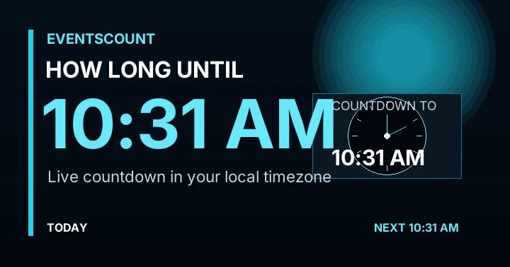 How Long Until 10:31 AM?