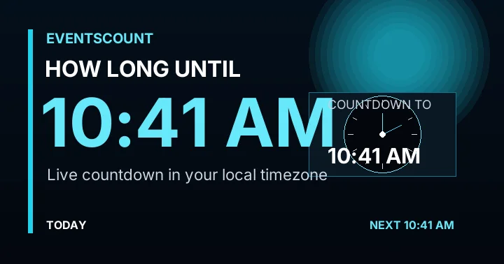 How Long Until 10:41 AM?