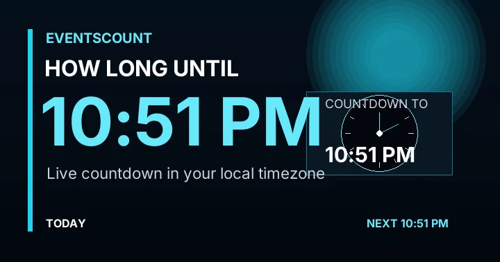 How Long Until 10:51 PM?