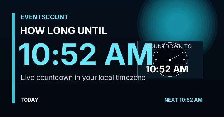 How Long Until 10:52 AM?