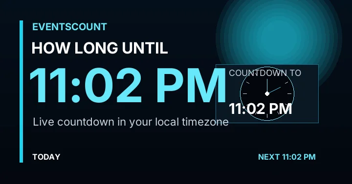 How Long Until 11:02 PM?