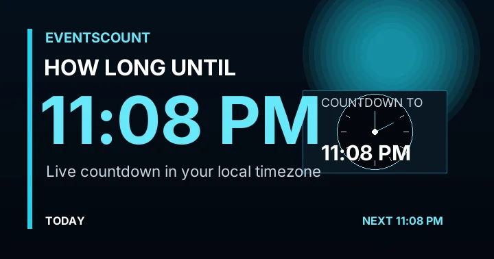 How Long Until 11:08 PM?
