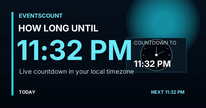 How Long Until 11:32 PM?