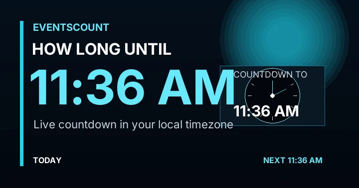 How Long Until 11:36 AM?
