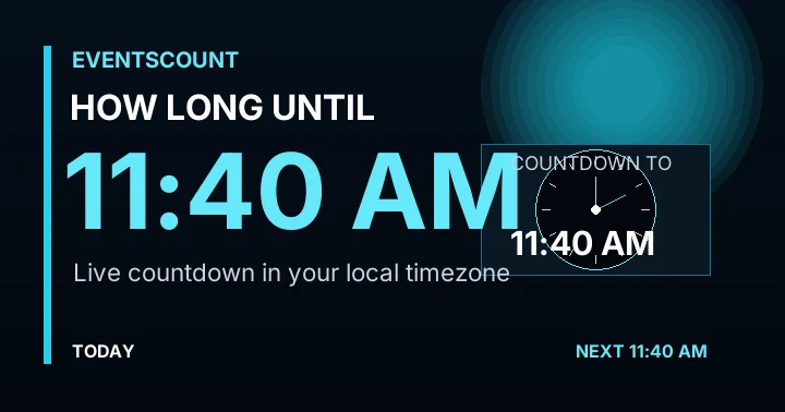 How Long Until 11:40 AM?