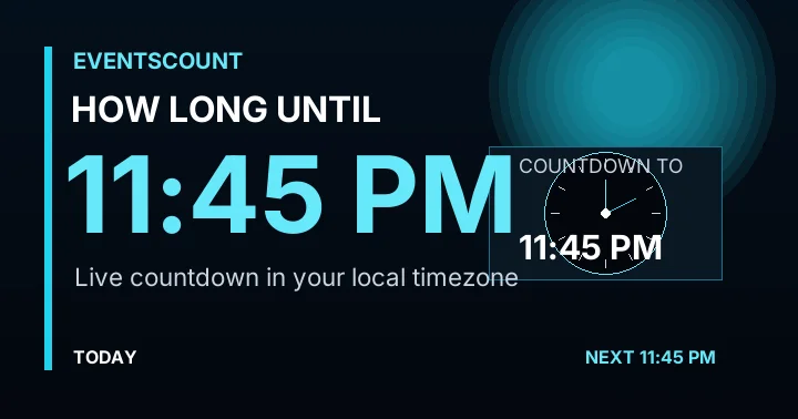 How Long Until 11:45 PM?