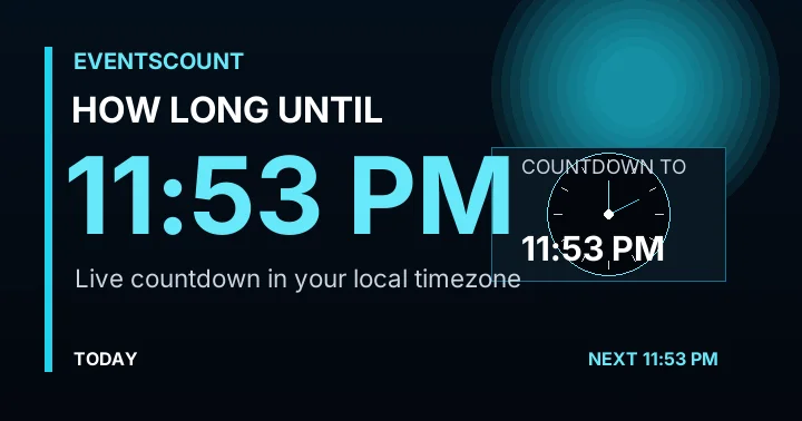 How Long Until 11:53 PM?