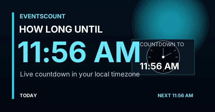How Long Until 11:56 AM?
