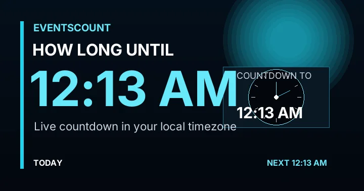How Long Until 12:13 AM?