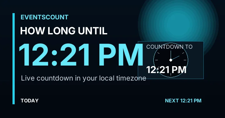How Long Until 12:21 PM?