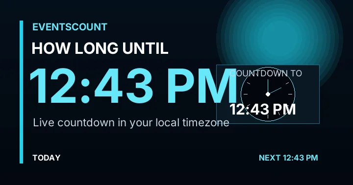 How Long Until 12:43 PM?