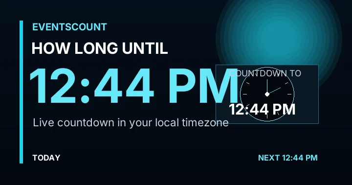 How Long Until 12:44 PM?