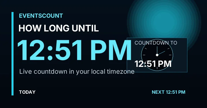 How Long Until 12:51 PM?