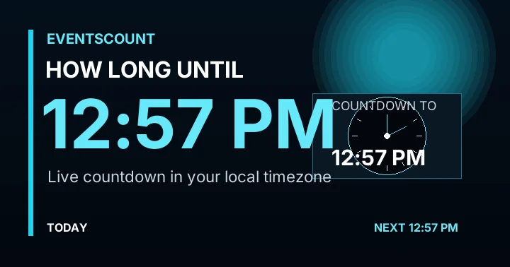How Long Until 12:57 PM?