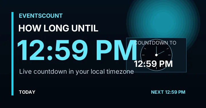 How Long Until 12:59 PM?