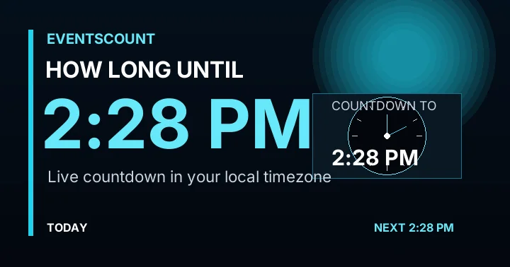 How Long Until 2:28 PM?