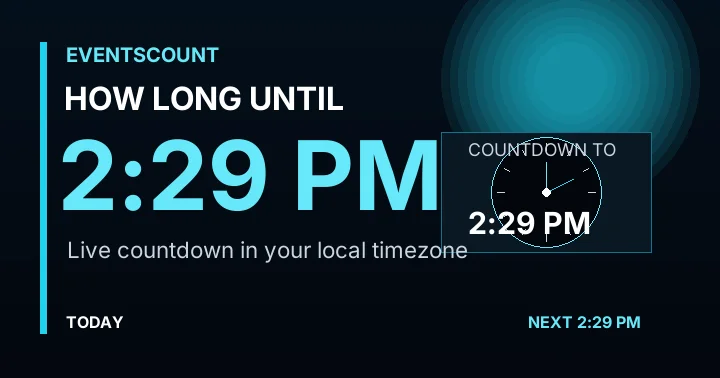 How Long Until 2:29 PM?