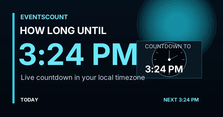 How Long Until 3:24 PM?