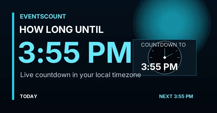 How Long Until 3:55 PM?