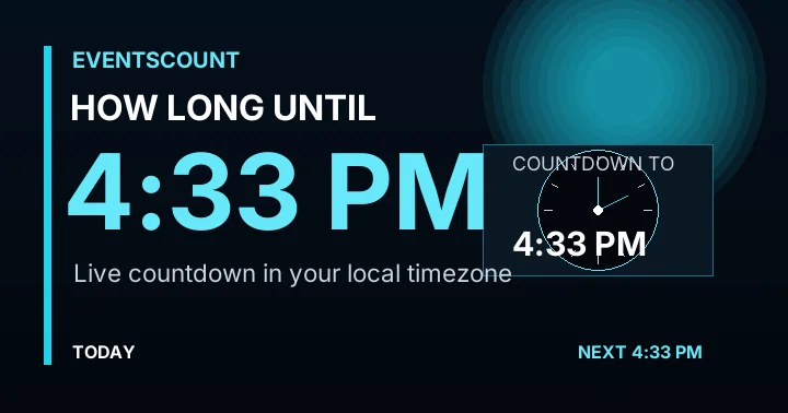 How Long Until 4:33 PM?