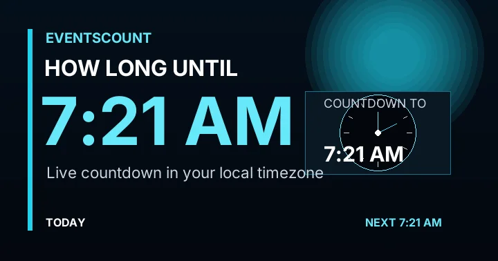 How Long Until 7:21 AM?