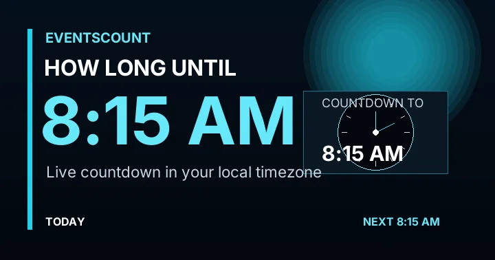 How Long Until 8:15 AM?