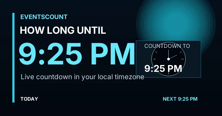 How Long Until 9:25 PM?